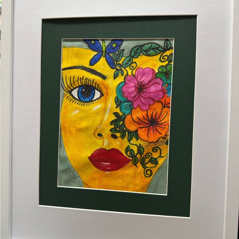 Vibrant Floral Face Art Painting. Meet Carmen.